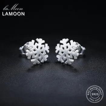 LAMOON Exquisite Wiredrawing Snowflake 925-sterling-silver Stud Earrings Handmade Silver Color Fine Jewelry for Women LMEY023
LAMOON Exquisite Wiredrawing Snowflake 925-sterling-silver Stud Earrings Handmade Silver Color Fine Jewelry for Women LMEY023