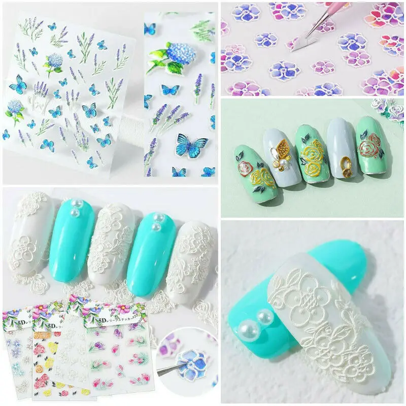 1 Sheet 5D Acrylic Engraved Natural Butterfly/Flower/Leaves/Rose Flower Nail Sticker Nail Water Decals Fashion Nail Decal
1 Sheet 5D Acrylic Engraved Natural Butterfly/Flower/Leaves/Rose Flower Nail Sticker Nail Water Decals Fashion Nail Decal