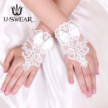 U-SWEAR 2019 New Arrival Women Wedding Gloves Lace Flora Lacing Bow Appliqued Crystal Beaded Wedding Gloves Fingerless 
U-SWEAR 2019 New Arrival Women Wedding Gloves Lace Flora Lacing Bow Appliqued Crystal Beaded Wedding Gloves Fingerless