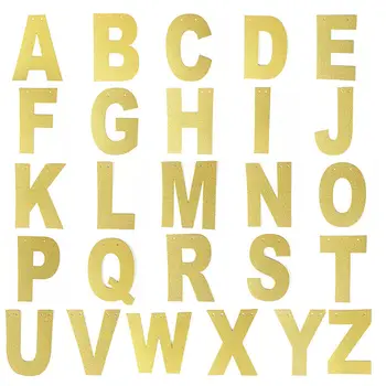 26Pcs/set Multi-use Sparkly Glitter Gold Paper Letter Alphabet Banners Garlands Hanging Birthday Party Backdrop Decoration 
26Pcs/set Multi-use Sparkly Glitter Gold Paper Letter Alphabet Banners Garlands Hanging Birthday Party Backdrop Decoration