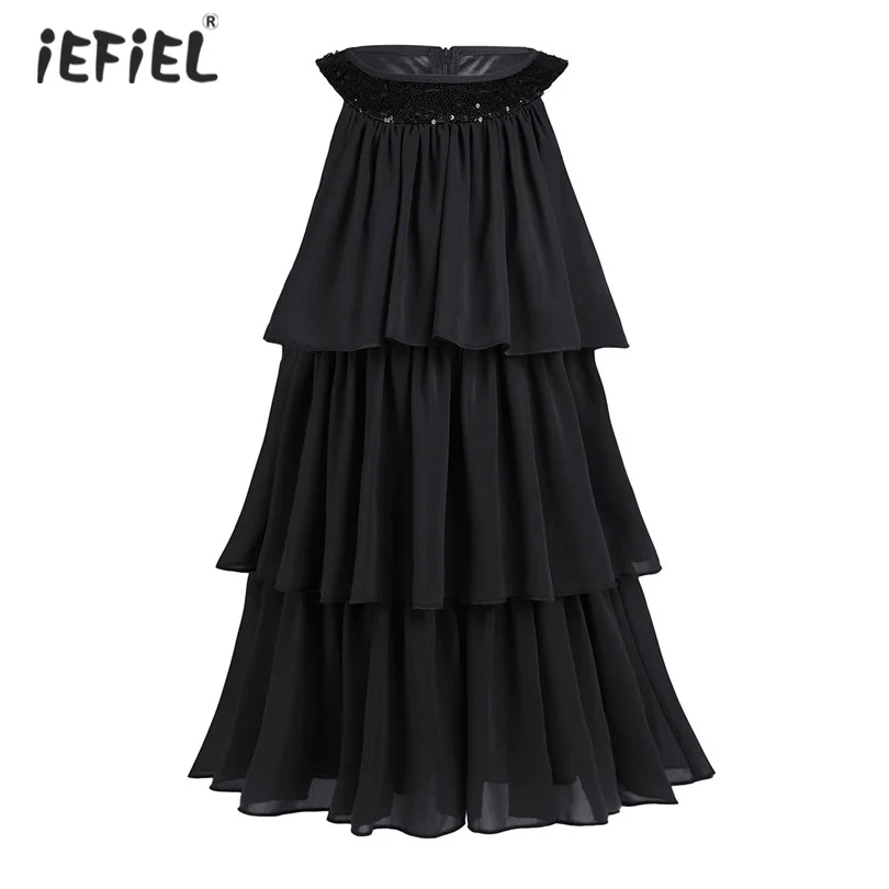 Kid Girl Sleeveles Flower Girl Dress Triple Tiered Ruffled Chiffon Flower Girl Princess Party Tulle Dress With Sequined Neckline
Kid Girl Sleeveles Flower Girl Dress Triple Tiered Ruffled Chiffon Flower Girl Princess Party Tulle Dress With Sequined Neckline
