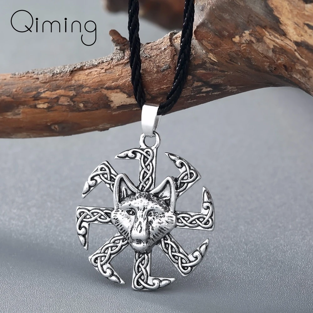 Giant Wolf Necklaces Kolovrat Pendant Necklace Viking Hip Hop Men Jewelry Teen Amulet Talisman za Collier Women Necklace
Giant Wolf Necklaces Kolovrat Pendant Necklace Viking Hip Hop Men Jewelry Teen Amulet Talisman za Collier Women Necklace