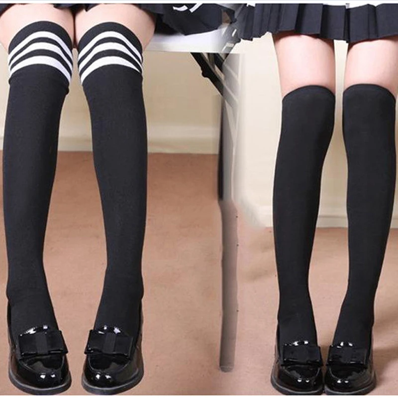 Women High Over The Knee Socks Opaque Japanese School Student Black Warm Long Stripe Thigh Stockings for Girl Teenager U010
Women High Over The Knee Socks Opaque Japanese School Student Black Warm Long Stripe Thigh Stockings for Girl Teenager U010