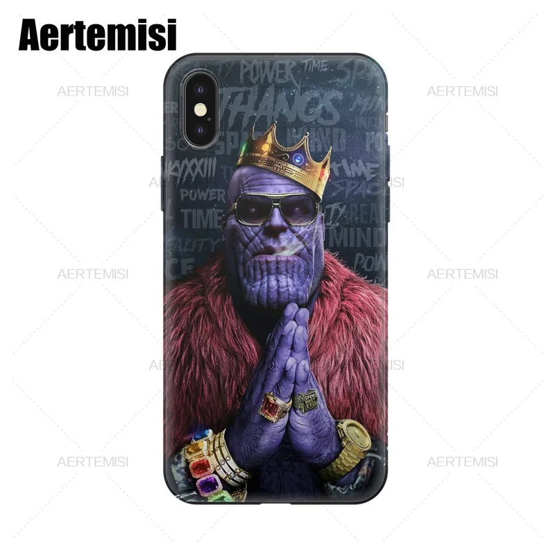 Aertemisi Phone Cases Avengers Infinity War Thanos Black Soft TPU Case Cover for iPhone 5 5s SE 6 6s 7 8 Plus X
Aertemisi Phone Cases Avengers Infinity War Thanos Black Soft TPU Case Cover for iPhone 5 5s SE 6 6s 7 8 Plus X