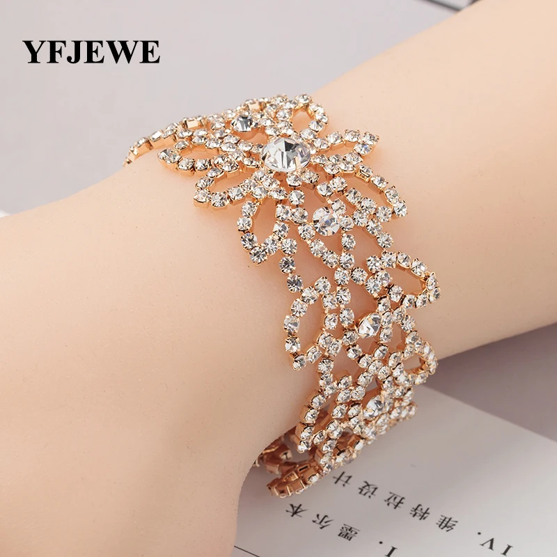 YFJEWE New Luxury Austrian Crystal Bridal Wedding Jewelry Bracelets & Bangles Fashion Charm Bijoux Bracelets for Women B146
YFJEWE New Luxury Austrian Crystal Bridal Wedding Jewelry Bracelets & Bangles Fashion Charm Bijoux Bracelets for Women B146