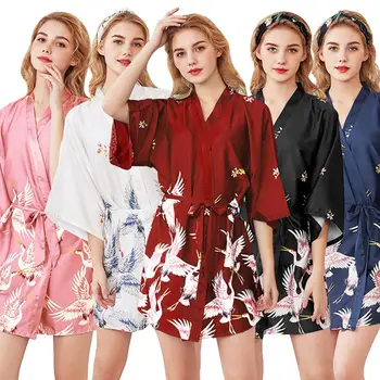 Silk Satin Women's Summer Mini Kimono Robe Lady Rayon Bath Gown Yukata Nightgown Sleepwear Sleepshirts Pijama Mujer Size M-XXL
Silk Satin Women's Summer Mini Kimono Robe Lady Rayon Bath Gown Yukata Nightgown Sleepwear Sleepshirts Pijama Mujer Size M-XXL