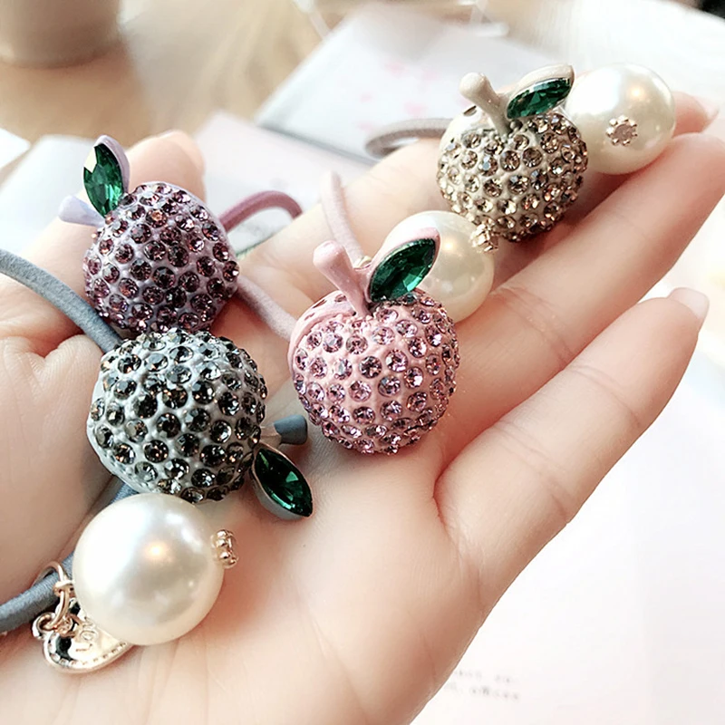 Korean Cute girls hair accessories playful hollow small apple diamond elastic hair bands drill pearl hair rope/band rubber band
Korean Cute girls hair accessories playful hollow small apple diamond elastic hair bands drill pearl hair rope/band rubber band
