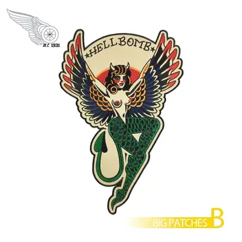 Hellbomb Female devil embroidery patches full back size iron on biker patches for clothing jacket
Hellbomb Female devil embroidery patches full back size iron on biker patches for clothing jacket