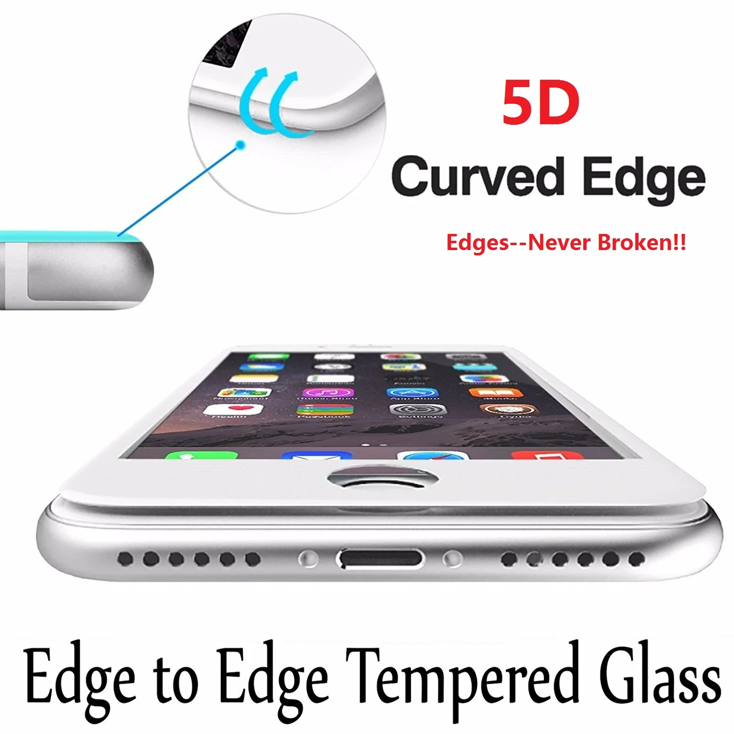 New 5D Edge To Edge Full Coverage Tempered Glass Screen Protection Film Foil For iPhone 7 Plus 6 6s Plus Glass Foil 3D Up-grade
New 5D Edge To Edge Full Coverage Tempered Glass Screen Protection Film Foil For iPhone 7 Plus 6 6s Plus Glass Foil 3D Up-grade