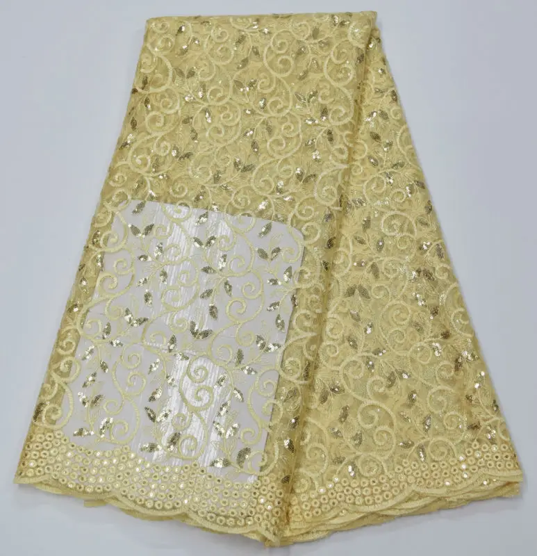 2019 high quality sequence French Nigerian sequins net lace,African tulle mesh sequence lace fabric for dress 5yards/lot yellow
2019 high quality sequence French Nigerian sequins net lace,African tulle mesh sequence lace fabric for dress 5yards/lot yellow