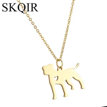 SKQIR Vintage Stainless Steel Long Chain Engrave Gold Color Pit Bull Dog Charm Pendant Statement Necklace Women Heart Jewelry
SKQIR Vintage Stainless Steel Long Chain Engrave Gold Color Pit Bull Dog Charm Pendant Statement Necklace Women Heart Jewelry
