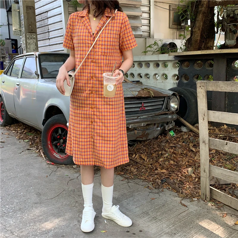 Summer Office Beach Vintage Chic Plaid High Waist Dress Women's Kawaii Lovely Dresses Ins Chic Female Sweet Harajuku Punk Clothe
Summer Office Beach Vintage Chic Plaid High Waist Dress Women's Kawaii Lovely Dresses Ins Chic Female Sweet Harajuku Punk Clothe