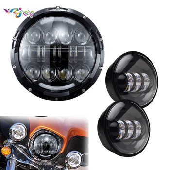 7 inch Headlight 80W Round LED 4.5" LED Fog Light Passing Lamps & 7" Mounting Bracket For Road Glide, Street Glide Universal M
7 inch Headlight 80W Round LED 4.5" LED Fog Light Passing Lamps & 7" Mounting Bracket For Road Glide, Street Glide Universal M