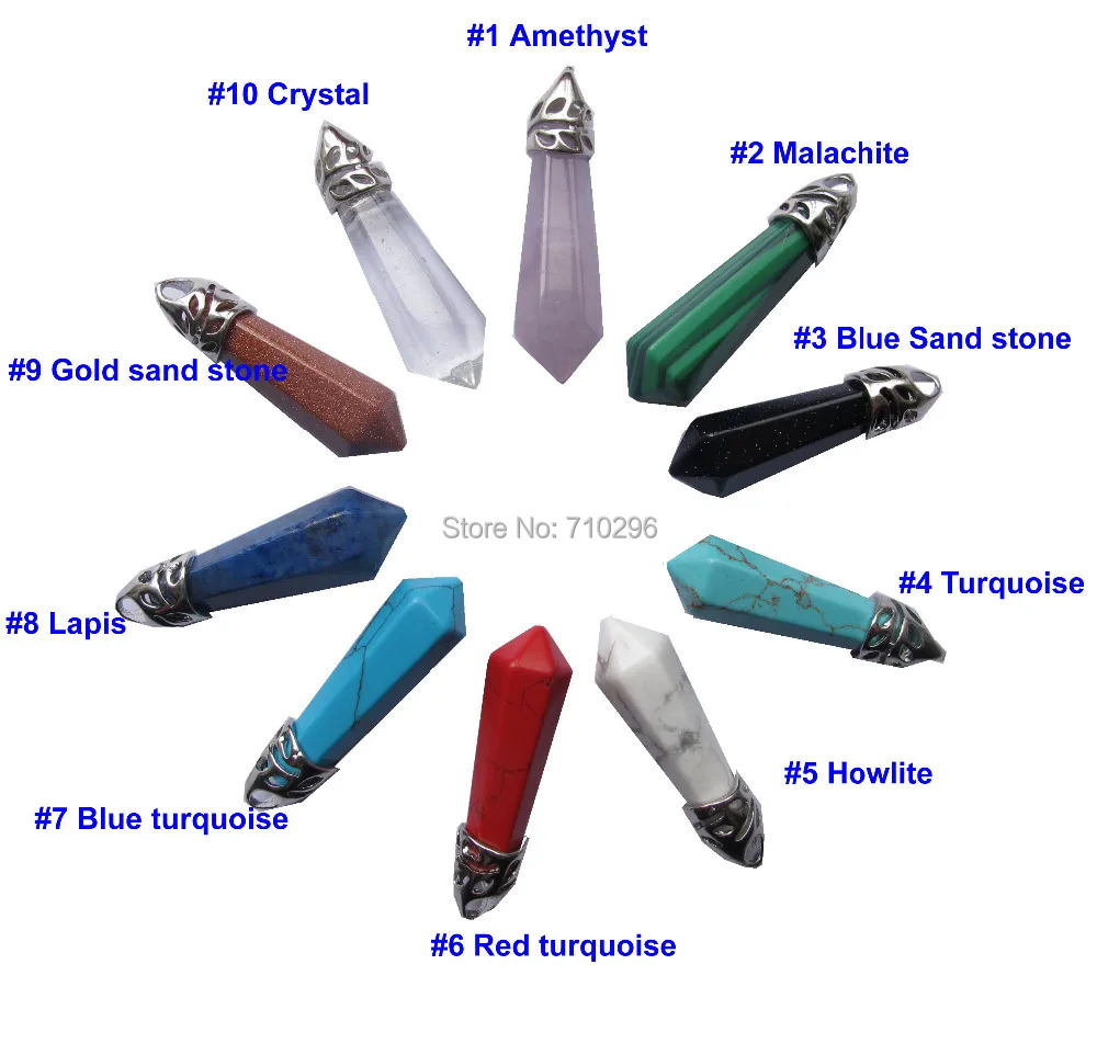 Mixed Gems Stones Point Reiki Chakra Pendant 20pcs/lot gem stone jewelry bead pendant
Mixed Gems Stones Point Reiki Chakra Pendant 20pcs/lot gem stone jewelry bead pendant