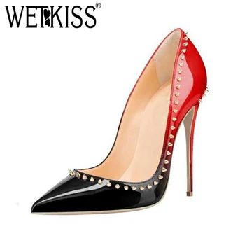 WETKISS Occident Super High Heels Women Gradient Pumps Pointed Toe Shoes Shallow Rivets Decoration Footwear Fashion Party Shoes
WETKISS Occident Super High Heels Women Gradient Pumps Pointed Toe Shoes Shallow Rivets Decoration Footwear Fashion Party Shoes