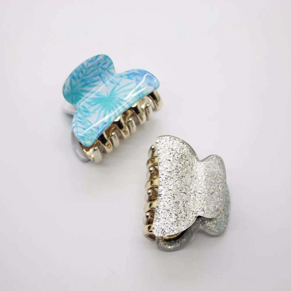2pcs/lot Fashion print leaves hair Claw headwear acrylic and plastic hair clips Shining hairgrips hair accessories for women
2pcs/lot Fashion print leaves hair Claw headwear acrylic and plastic hair clips Shining hairgrips hair accessories for women