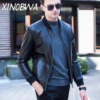 Europe 2018 New Men's Fashion Stand Collar Long Sleeve Loose 100% Genuine Sheep Leather Jacket Coats Man Plus Size Short Outwear
Europe 2018 New Men's Fashion Stand Collar Long Sleeve Loose 100% Genuine Sheep Leather Jacket Coats Man Plus Size Short Outwear