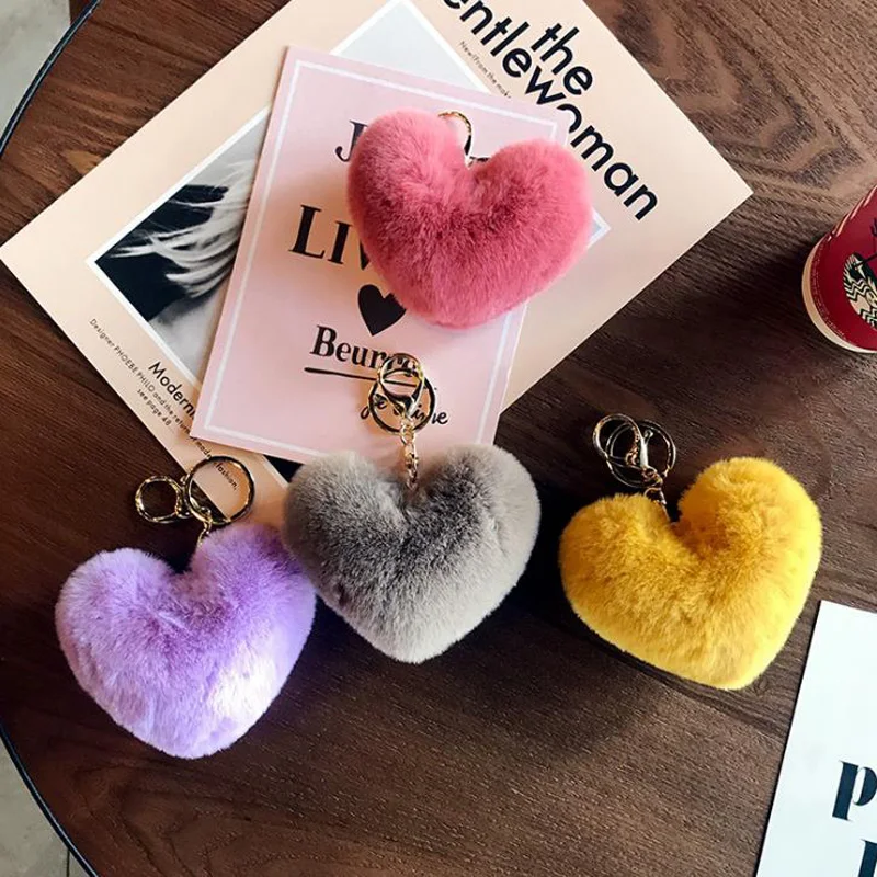 2019 Cute Keychain llaveros mujer Fake Rabbit Fur Heart Pompom Key Chain Women Girl Bag Cars Simple Fluffy Keyring Jewelry Gifts
2019 Cute Keychain llaveros mujer Fake Rabbit Fur Heart Pompom Key Chain Women Girl Bag Cars Simple Fluffy Keyring Jewelry Gifts