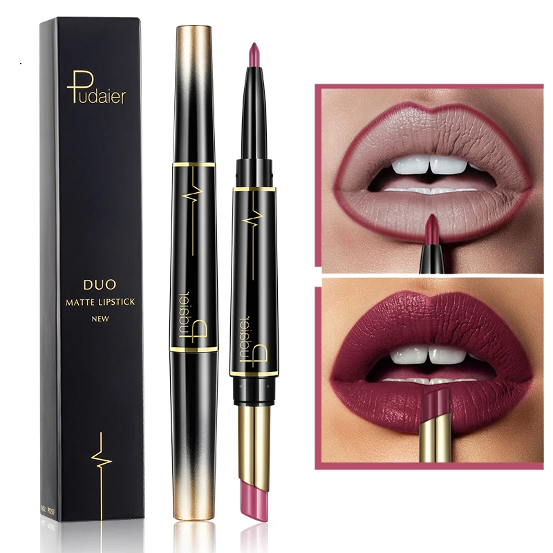 Pudaier 2in1 Matte Lip Stick Waterproof Velvet Lipstick + Lip liner Pencil Make Up Lip Balm Tint Maquiagem Lipstick For Women
Pudaier 2in1 Matte Lip Stick Waterproof Velvet Lipstick + Lip liner Pencil Make Up Lip Balm Tint Maquiagem Lipstick For Women