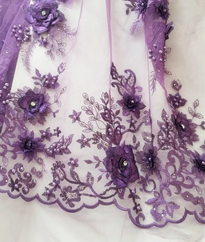 5 yards 3D beaded floral embroidered lace fabric, deluxe purple 3D floral appliques lace fabric floral bridal lace
5 yards 3D beaded floral embroidered lace fabric, deluxe purple 3D floral appliques lace fabric floral bridal lace