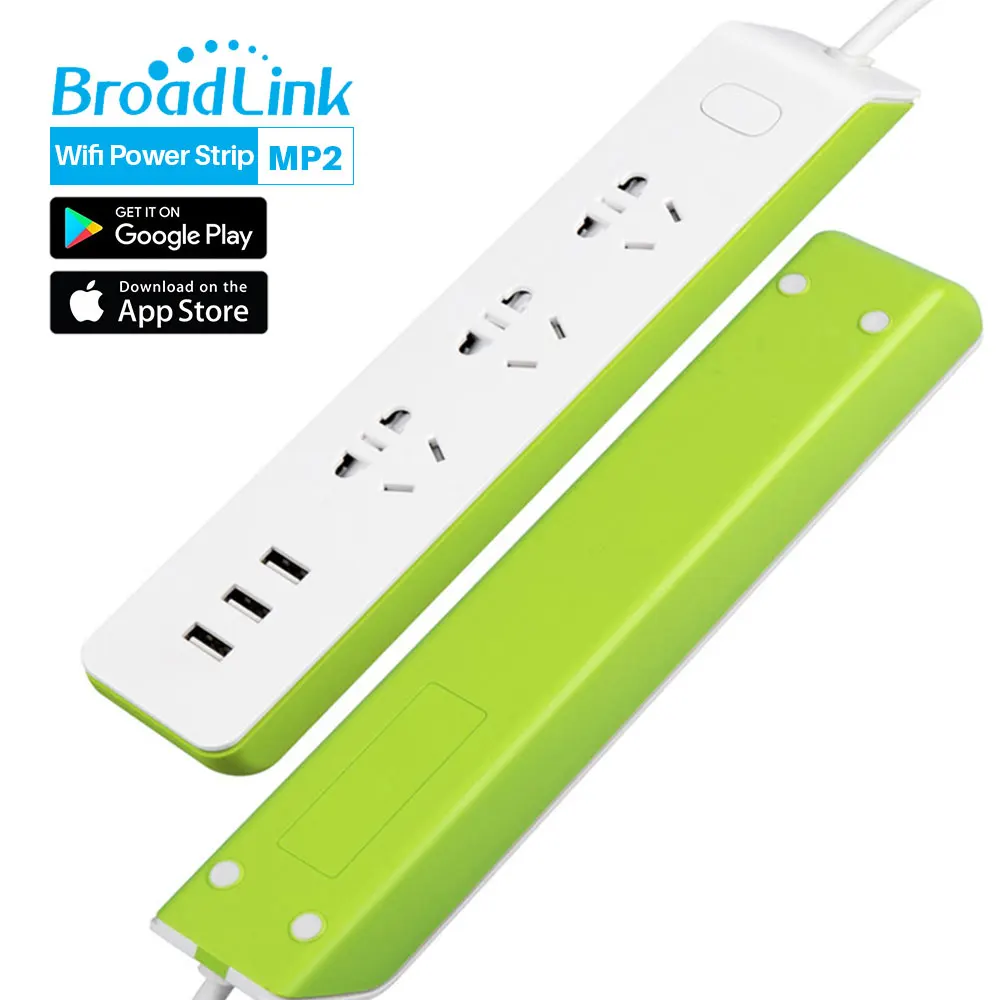 Broadlink MP2 Smart Power Strip WiFi Extension Socket Plug Timing 3 AC Outlet Power Socket With 3 USB Via APP Control Smart Home
Broadlink MP2 Smart Power Strip WiFi Extension Socket Plug Timing 3 AC Outlet Power Socket With 3 USB Via APP Control Smart Home