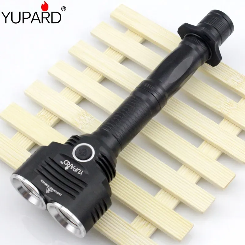 YUPARD 2*XM-L T6 LED 5modes Flashlight Torch lamp 18650 rechargeable battery bright tactical outdoor lamp
YUPARD 2*XM-L T6 LED 5modes Flashlight Torch lamp 18650 rechargeable battery bright tactical outdoor lamp