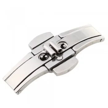 

Stainless Steel Button Clasp Buckle Automatic Double Click Buckle Watch Push Button Fold Buckle 12,14,16,18mm,20mm,22mm,24mm