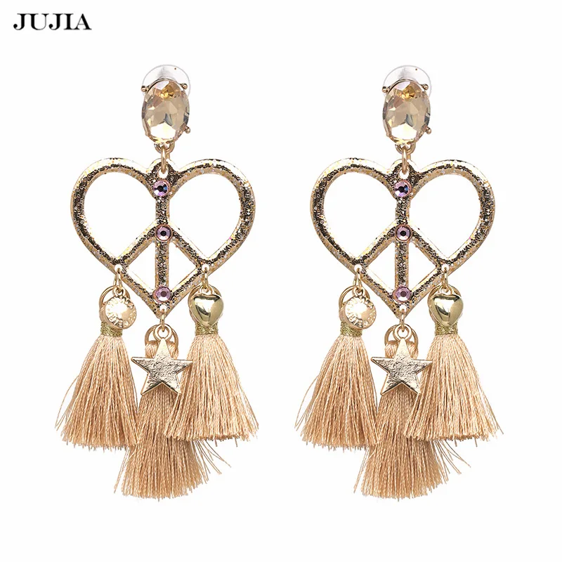 JUJIA Vintage Heart Drop Fringing Statement Earrings Jewelry Elegant Tassel Earrings For Women Wholesale
JUJIA Vintage Heart Drop Fringing Statement Earrings Jewelry Elegant Tassel Earrings For Women Wholesale