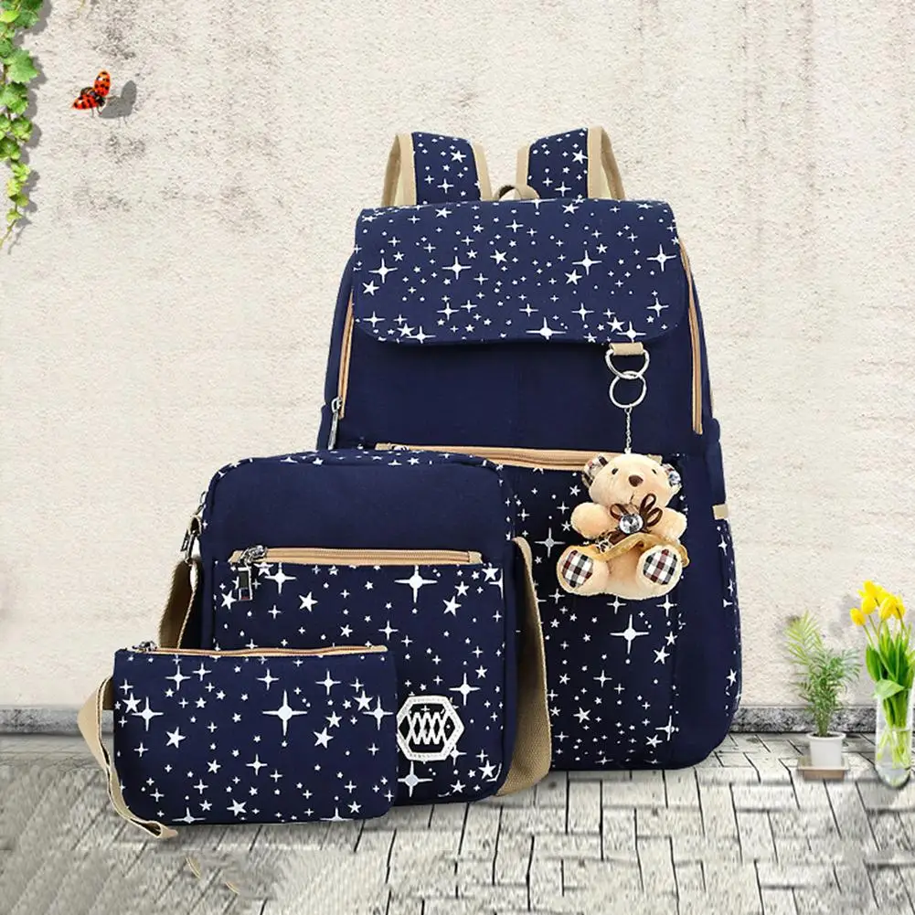 Female girl Backpack Fashion Cute Korean Preppy Style Cotton Canvas Backpack Travel Student School bags For Teenage Girls 3 bag
Female girl Backpack Fashion Cute Korean Preppy Style Cotton Canvas Backpack Travel Student School bags For Teenage Girls 3 bag