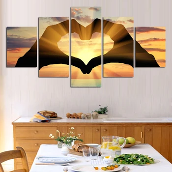romantic silhouette evening glow heart shape print on canvas for living room kitchen home decoration landscape painting FA15
romantic silhouette evening glow heart shape print on canvas for living room kitchen home decoration landscape painting FA15