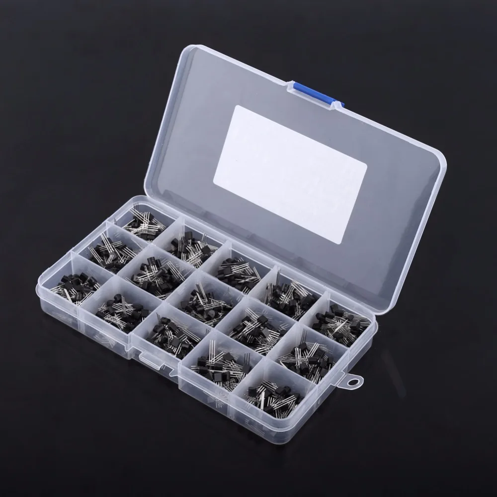 600Pcs 15 Types Transistors TO-92 Assortment Kit Electronic Circuit Semiconductor Triode Three Pin Transistor
600Pcs 15 Types Transistors TO-92 Assortment Kit Electronic Circuit Semiconductor Triode Three Pin Transistor
