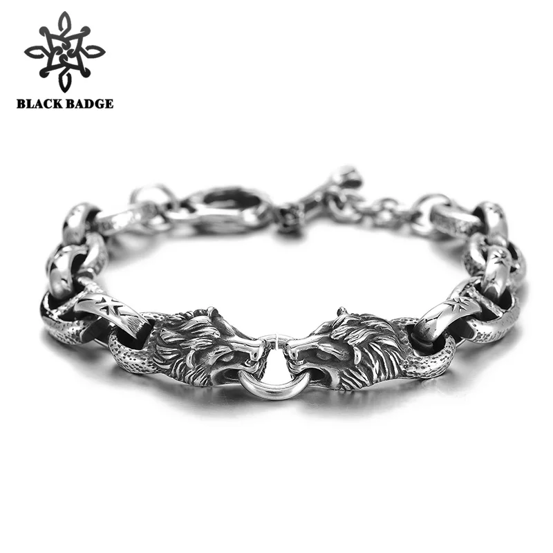 Wolf Head Oval Link Silver Black Bracelet For Men 316L Stainless Steel Fashion Hip Hop Jewelry Stainless Steel Link Bracelets
Wolf Head Oval Link Silver Black Bracelet For Men 316L Stainless Steel Fashion Hip Hop Jewelry Stainless Steel Link Bracelets