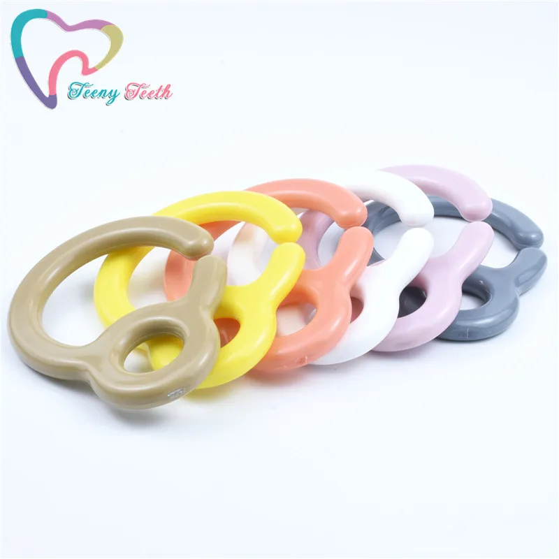 50 шт. пластиковые кольца зажимы для прорезывания зубов|ring link|teething ringplastic links |