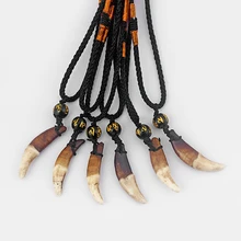 DropShipping 5Pcs Brown Real Wolf Tooth Teeth Pendant Necklace Black Wax Cotton Cord Adjustable
DropShipping 5Pcs Brown Real Wolf Tooth Teeth Pendant Necklace Black Wax Cotton Cord Adjustable