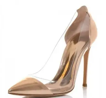 Moraima sna Hot selling Women's Champagne PVC Clear Pumps Pointy Toe Stiletto Heel Pumps Shallow Fashion Sexy High Heel
Moraima sna Hot selling Women's Champagne PVC Clear Pumps Pointy Toe Stiletto Heel Pumps Shallow Fashion Sexy High Heel