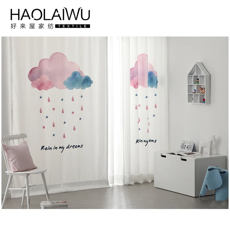Window Curtain fabrics Children Cartoon 3D Digital print colorful Cloud Rainy Curtain Curtain Bedroom Kids Cortina rideaux pour
Window Curtain fabrics Children Cartoon 3D Digital print colorful Cloud Rainy Curtain Curtain Bedroom Kids Cortina rideaux pour