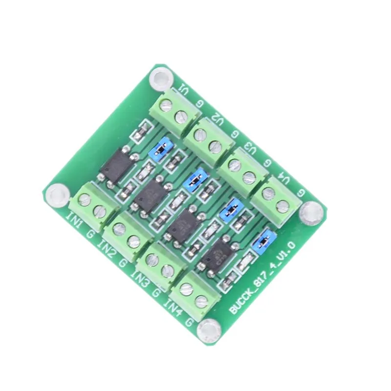 PC817 3.6-30V 4 Channel Optocoupler Isolation Module Voltage Converter Switching Adapter Board 817 Drive Module 
PC817 3.6-30V 4 Channel Optocoupler Isolation Module Voltage Converter Switching Adapter Board 817 Drive Module