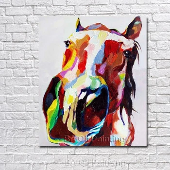Free Shipping Handpainted Oil Painting On Canvas Horse's Head Oil Painting Abstract Modern Canvas Wall Art NK417
Free Shipping Handpainted Oil Painting On Canvas Horse's Head Oil Painting Abstract Modern Canvas Wall Art NK417