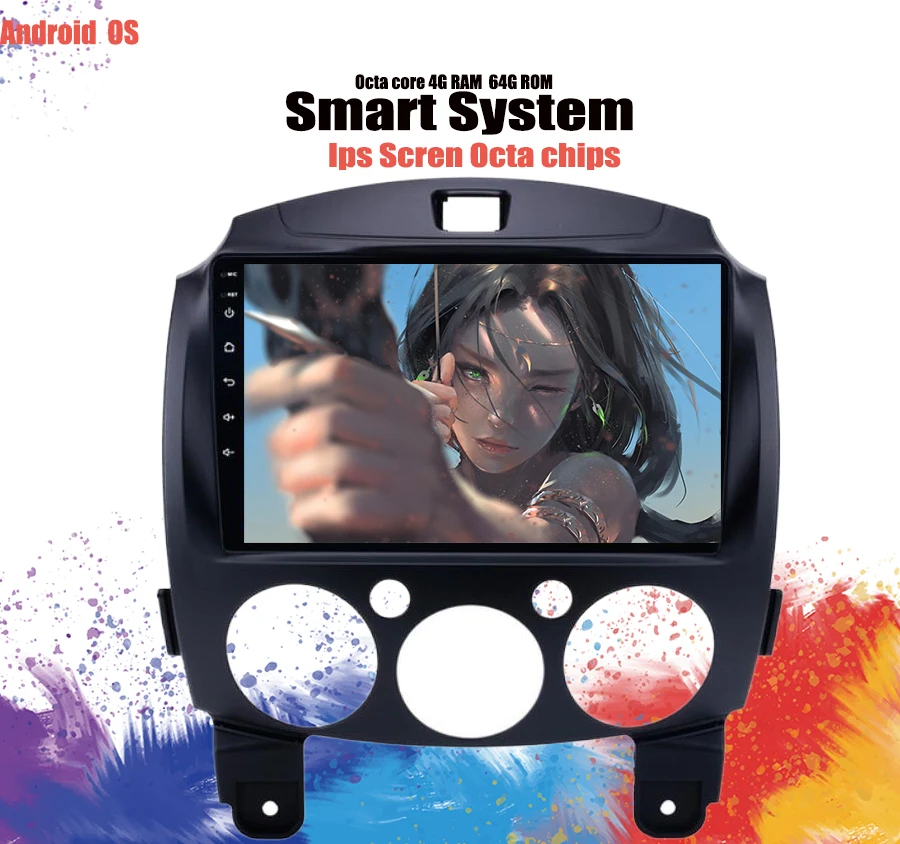 Android 10 0 9 "автомобильное радио для MAZDA 2 /DE/третьего поколения 2007 2008-2014 GPS