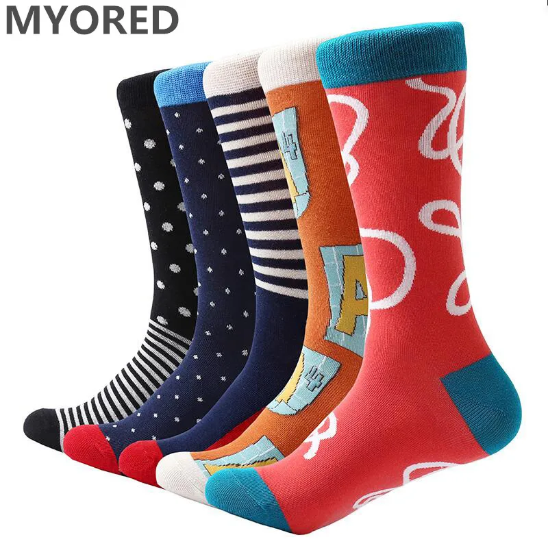 MYORED 5 pair/lot mens socks cotton colorful funny socks novelty socks for men wedding gift socks business dress socks
MYORED 5 pair/lot mens socks cotton colorful funny socks novelty socks for men wedding gift socks business dress socks