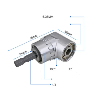 105 Degree Right Angle Drill Extension Shank Quick Change Driver Drilling Screwdriver Magnetic Hex Socket Close Corner Tool
105 Degree Right Angle Drill Extension Shank Quick Change Driver Drilling Screwdriver Magnetic Hex Socket Close Corner Tool