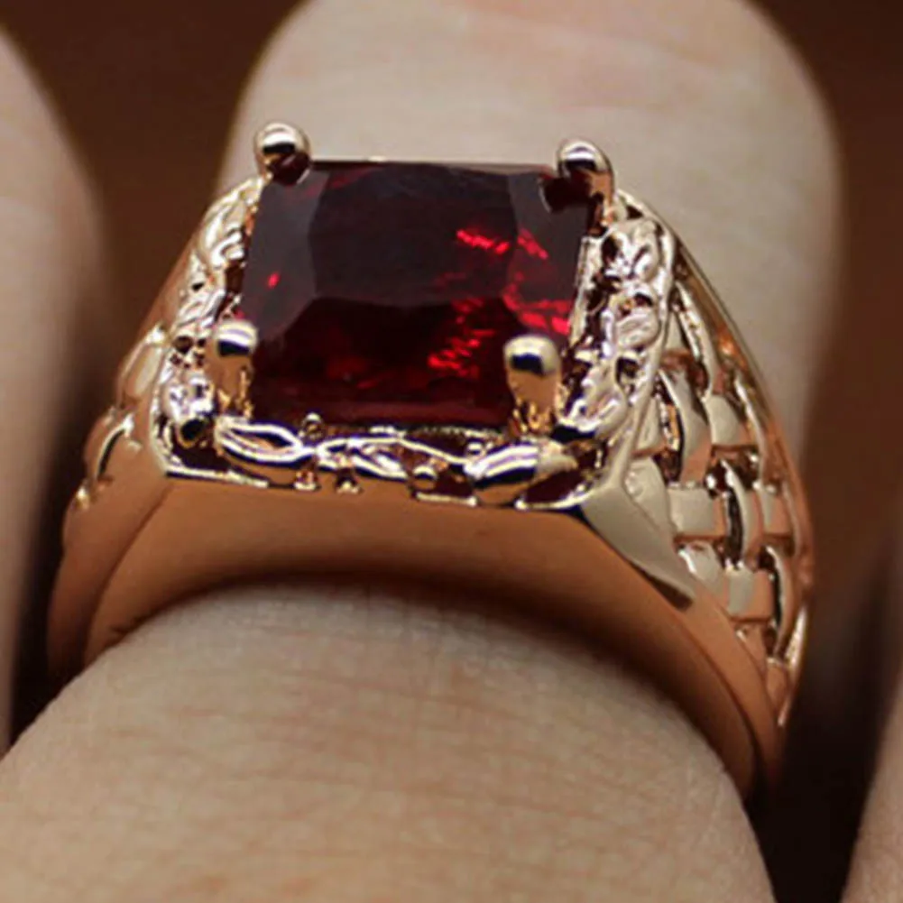 Red Stone Crystal Vintage Big Square Wedding Rings For Men/Women Gold Color Ring Red Jewelry
Red Stone Crystal Vintage Big Square Wedding Rings For Men/Women Gold Color Ring Red Jewelry