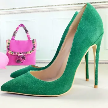 Keshangjia Free Shipping Suede Leather Footwear Women Pumps for Wedding Pointed Sexy High Heels Shoes 12cm stilettos
Keshangjia Free Shipping Suede Leather Footwear Women Pumps for Wedding Pointed Sexy High Heels Shoes 12cm stilettos