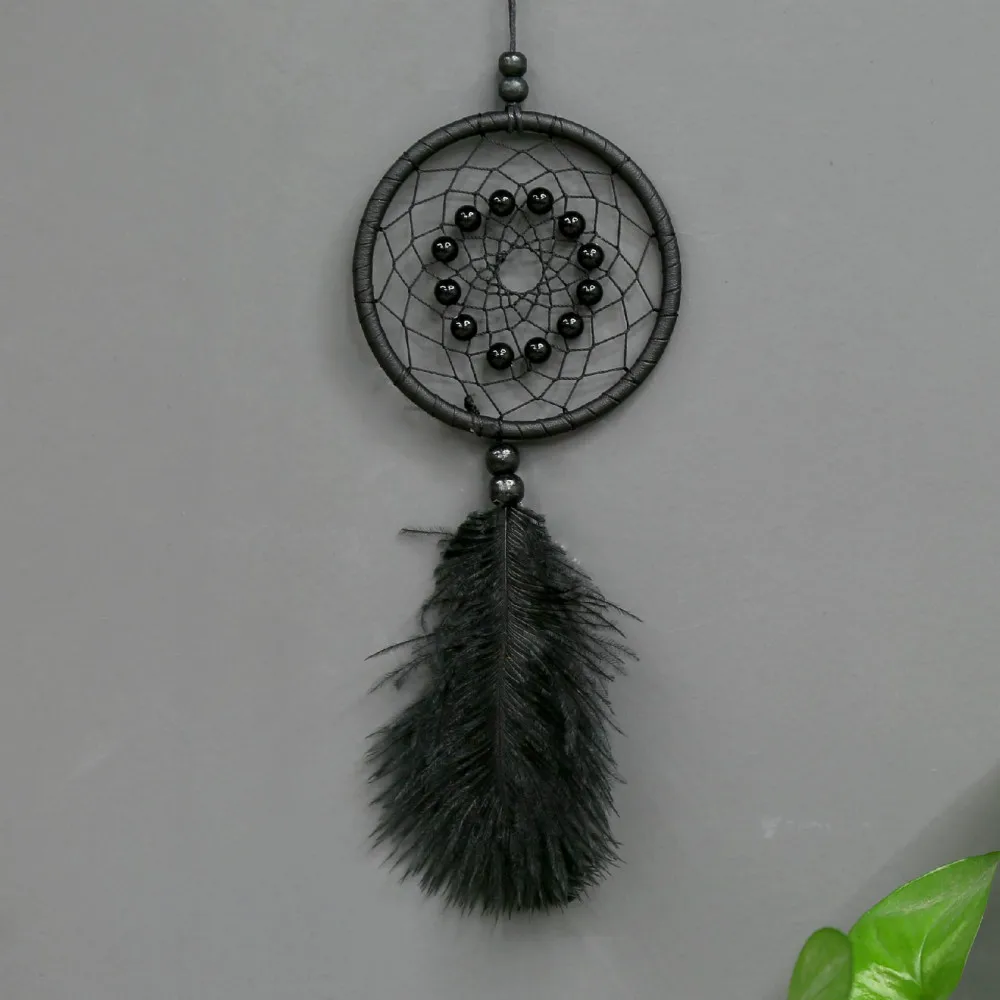 car handmade dream catcher net with black feathers hanging decoration craft gift for home decor ornament craft gift
car handmade dream catcher net with black feathers hanging decoration craft gift for home decor ornament craft gift