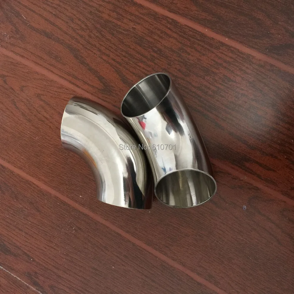 2pcs OD 51mm 2'' Sanitary Weld Elbow Pipe Fitting 90 Degree Stainless Steel 304 
2pcs OD 51mm 2'' Sanitary Weld Elbow Pipe Fitting 90 Degree Stainless Steel 304