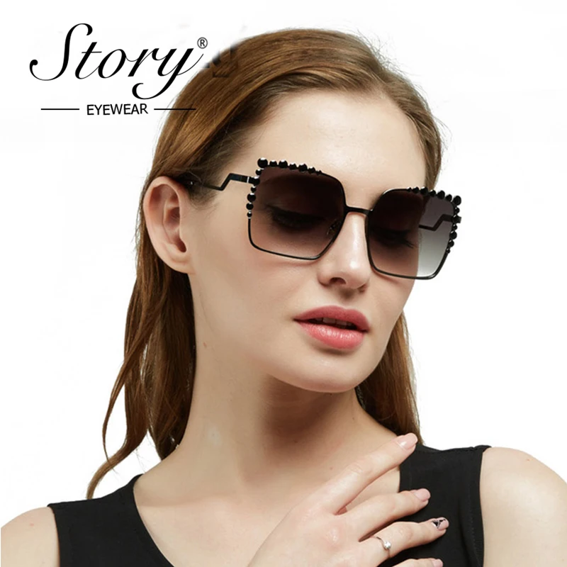STORY Luxury Sunglasses Women Big Frame Gradient UV400 Sexy Ladies Sunglass occhiali da sole Fending Style Sun Glasses Female
STORY Luxury Sunglasses Women Big Frame Gradient UV400 Sexy Ladies Sunglass occhiali da sole Fending Style Sun Glasses Female