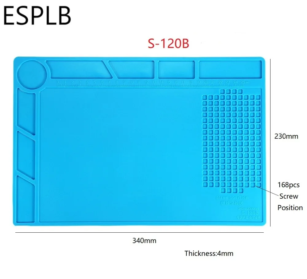 ESPLB S-120B 13.4x9.1inch Heat-resistant Heat Insulation Magnetic Desk Working Pad Mat BGA Soldering Platform Repair Station
ESPLB S-120B 13.4x9.1inch Heat-resistant Heat Insulation Magnetic Desk Working Pad Mat BGA Soldering Platform Repair Station