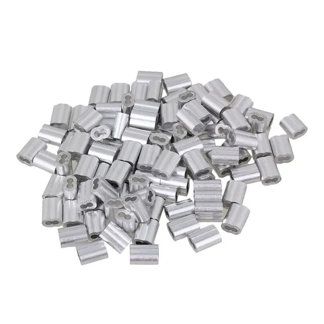 200Pcs 2.5mm Double Ferrules Sliver Aluminum Crimping Loop Wire Rope Clip Sleeves Clamps for M2.5 Wire Rope
200Pcs 2.5mm Double Ferrules Sliver Aluminum Crimping Loop Wire Rope Clip Sleeves Clamps for M2.5 Wire Rope