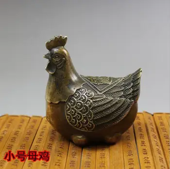 

Wholesale copper bronze good luck zodiac chicken hen broody defends Lucky town house antique ornaments statue shipping