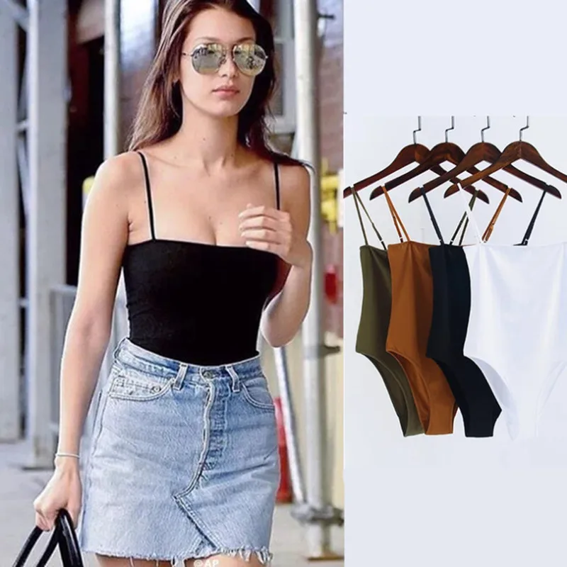Women's bodysuits causal stretched black white green brown sexy simple slash collar jumpers European and American style
Women's bodysuits causal stretched black white green brown sexy simple slash collar jumpers European and American style